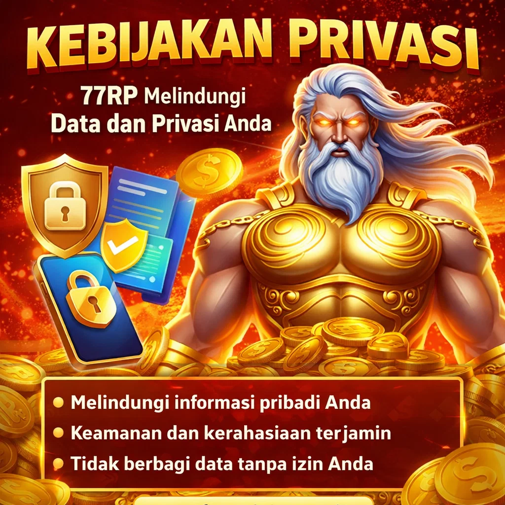 Ilustrasi perlindungan data dan privasi pengguna di platform resmi 77RP