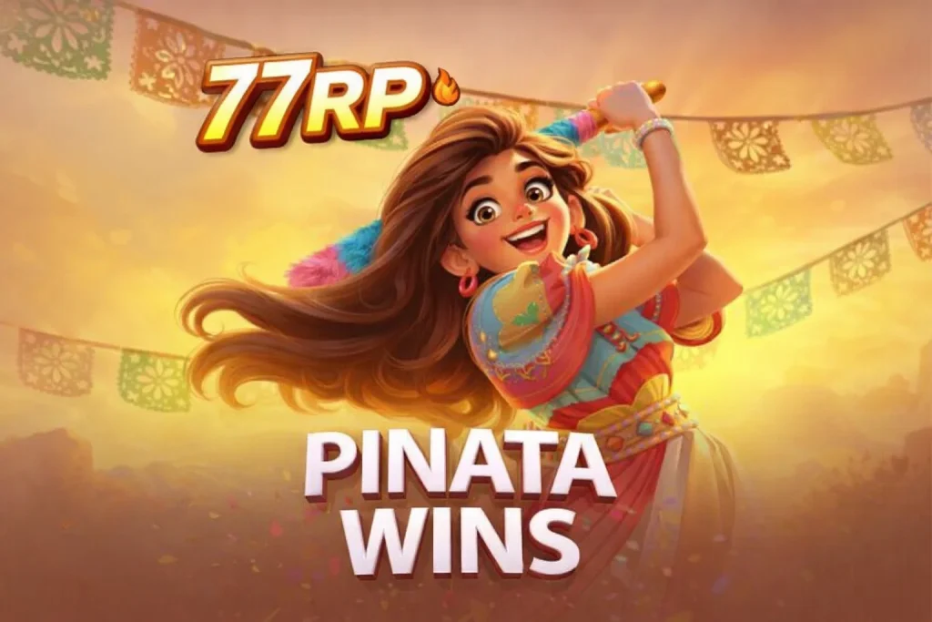 PINATA WINS di 77RP dengan tema pesta ceria dan tampilan visual penuh warna